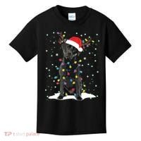 Black Lab Labrador Christmas Tree Light Pajama Dog Xmas Kids T-Shirt thumb 0
