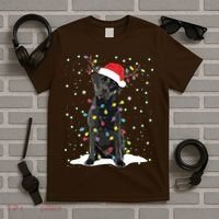 Black Lab Labrador Christmas Tree Light Pajama Dog Xmas T-Shirt thumb 5