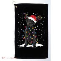 Black Lab Labrador Christmas Tree Light Pajama Dog Xmas Gift Golf Towel thumb 0