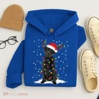 Black Lab Labrador Christmas Tree Light Pajama Dog Xmas Gift Hoodie thumb 4