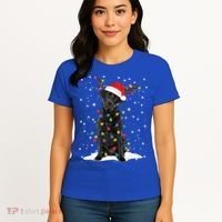 Black Lab Labrador Christmas Tree Light Pajama Dog Xmas Gift Women's T-Shirt thumb 4