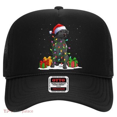 Black Lab Labrador Christmas Lights Pajama Dog Lover Xmas Hat