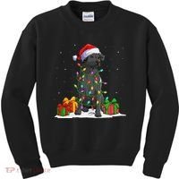 Black Lab Labrador Christmas Lights Pajama Dog Lover Xmas Kids Sweatshirt thumb 0