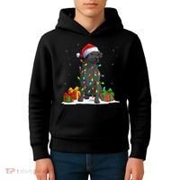 Black Lab Labrador Christmas Lights Pajama Dog Lover Xmas Kids Hoodie thumb 4