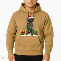 Black Lab Labrador Christmas Lights Pajama Dog Lover Xmas Hoodie thumb 2