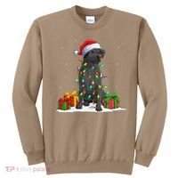 Black Lab Labrador Christmas Lights Pajama Dog Lover Xmas Sweatshirt thumb 0