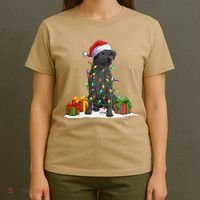 Black Lab Labrador Christmas Lights Pajama Dog Lover Xmas T-Shirt thumb 4