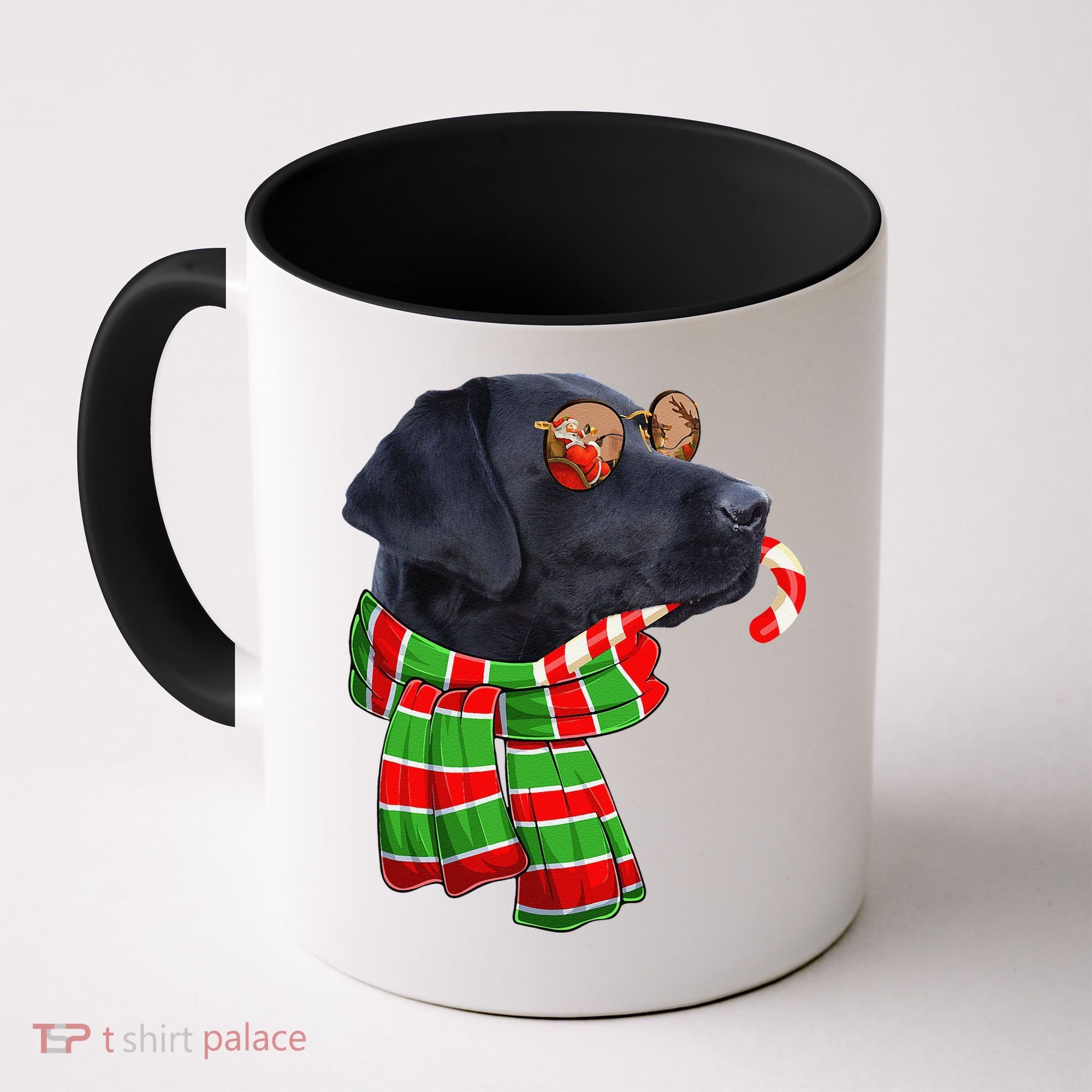 Black Lab Labrador Dog Owners Christmas Xmas Holiday Party Coffee Mug
