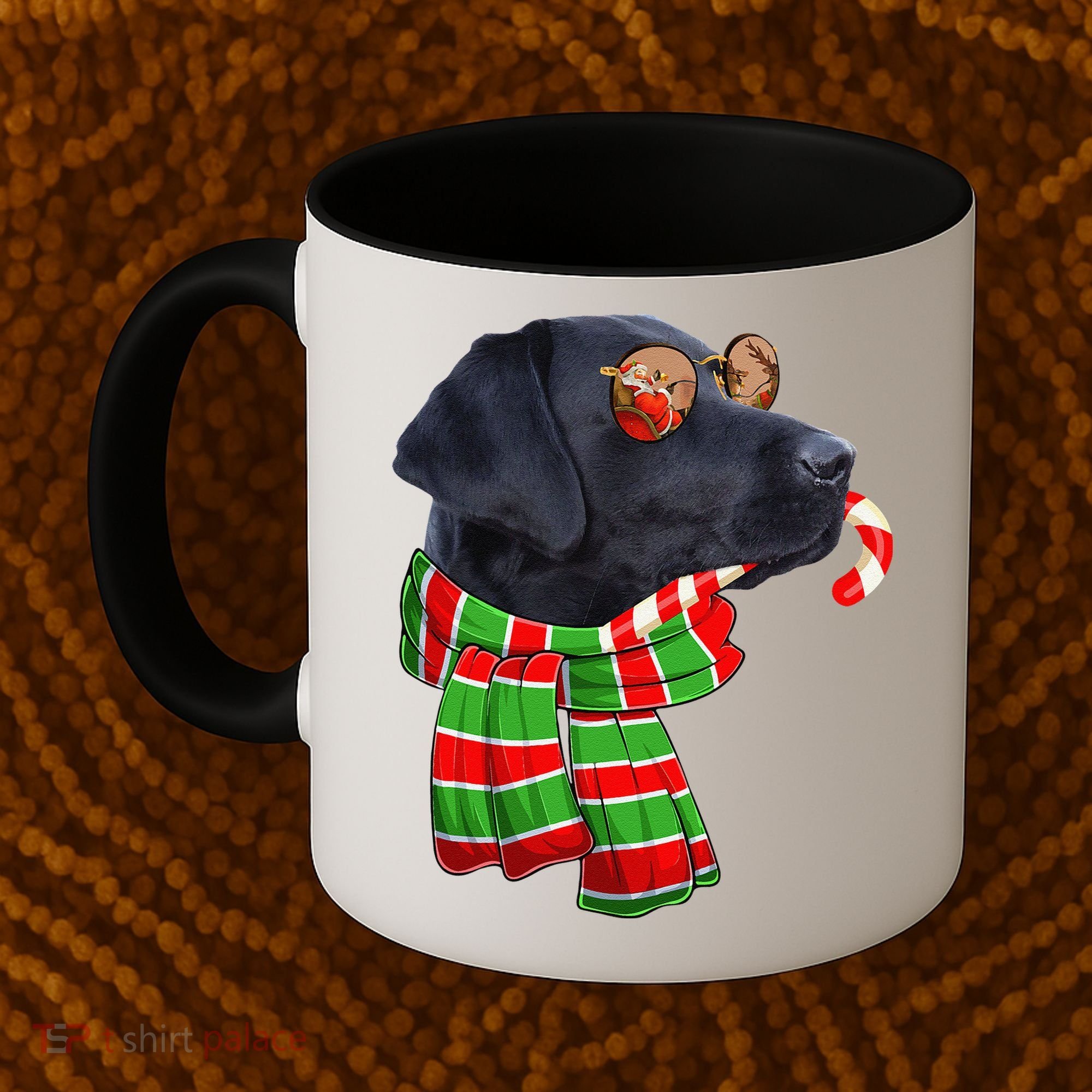 Black Lab Labrador Dog Owners Christmas Xmas Holiday Party Coffee Mug