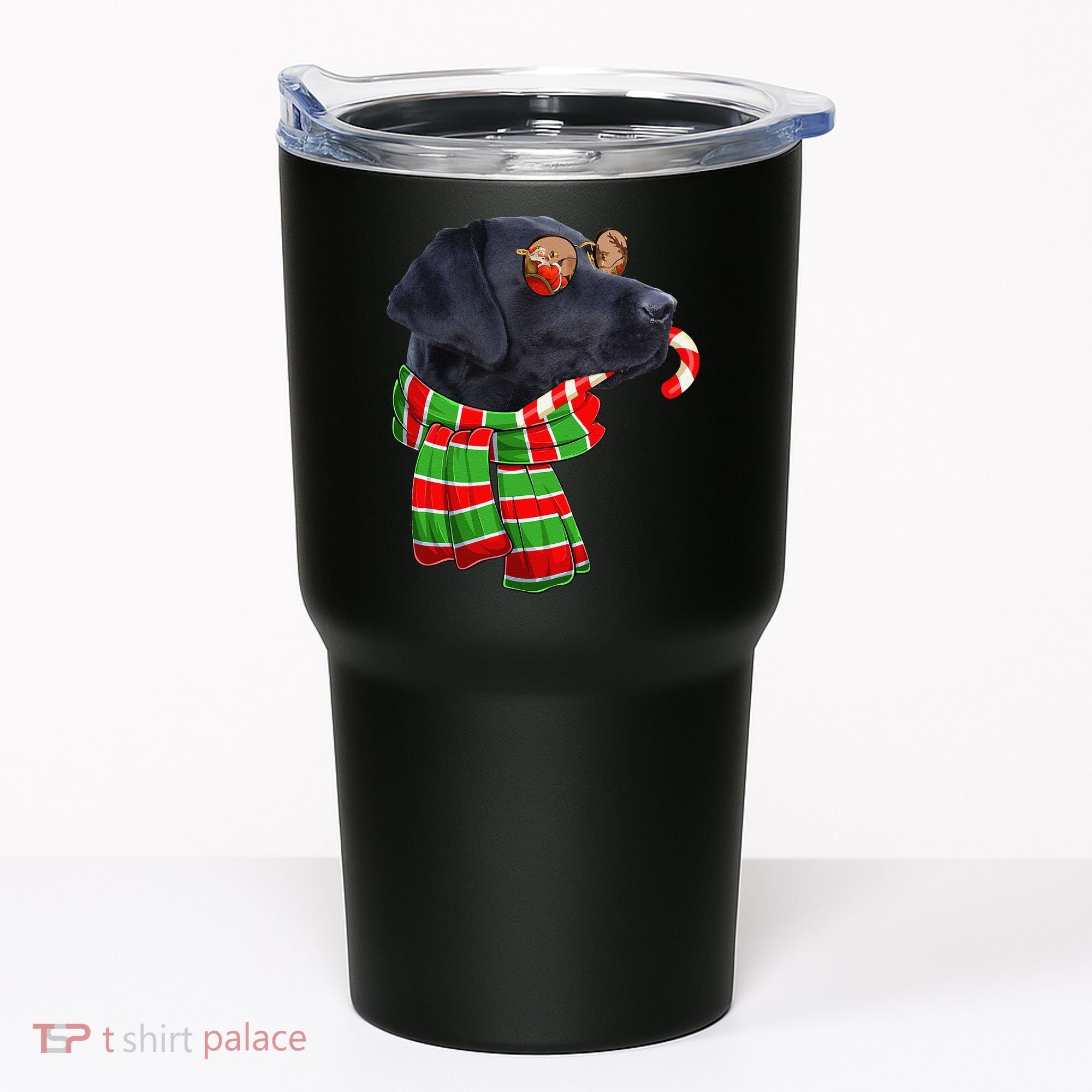Black Lab Labrador Dog Owners Christmas Xmas Holiday Party Tumbler