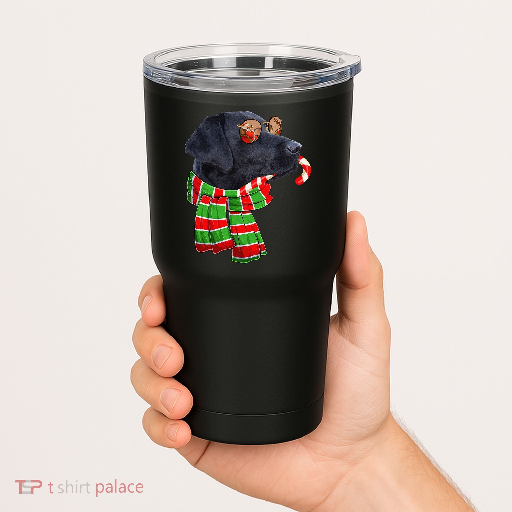 Black Lab Labrador Dog Owners Christmas Xmas Holiday Party Tumbler