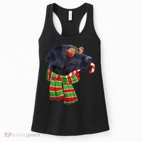 Black Lab Labrador Dog Owners Christmas Xmas Holiday Party Women's Tank Top thumb 0