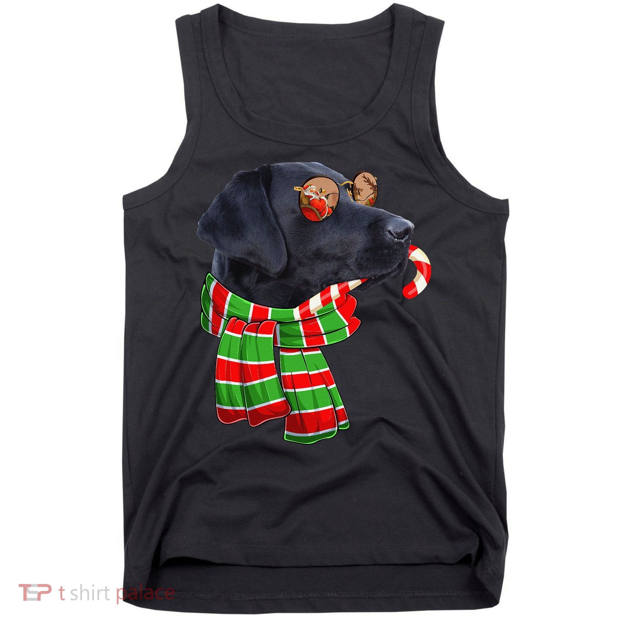 Black Lab Labrador Dog Owners Christmas Xmas Holiday Party Tank Top