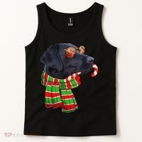 Black Lab Labrador Dog Owners Christmas Xmas Holiday Party Tank Top thumb 2