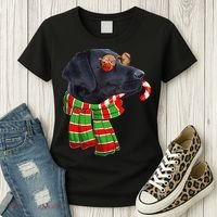 Black Lab Labrador Dog Owners Christmas Xmas Holiday Party Women's T-Shirt thumb 3