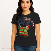 Black Lab Labrador Dog Owners Christmas Xmas Holiday Party Women's T-Shirt thumb 4
