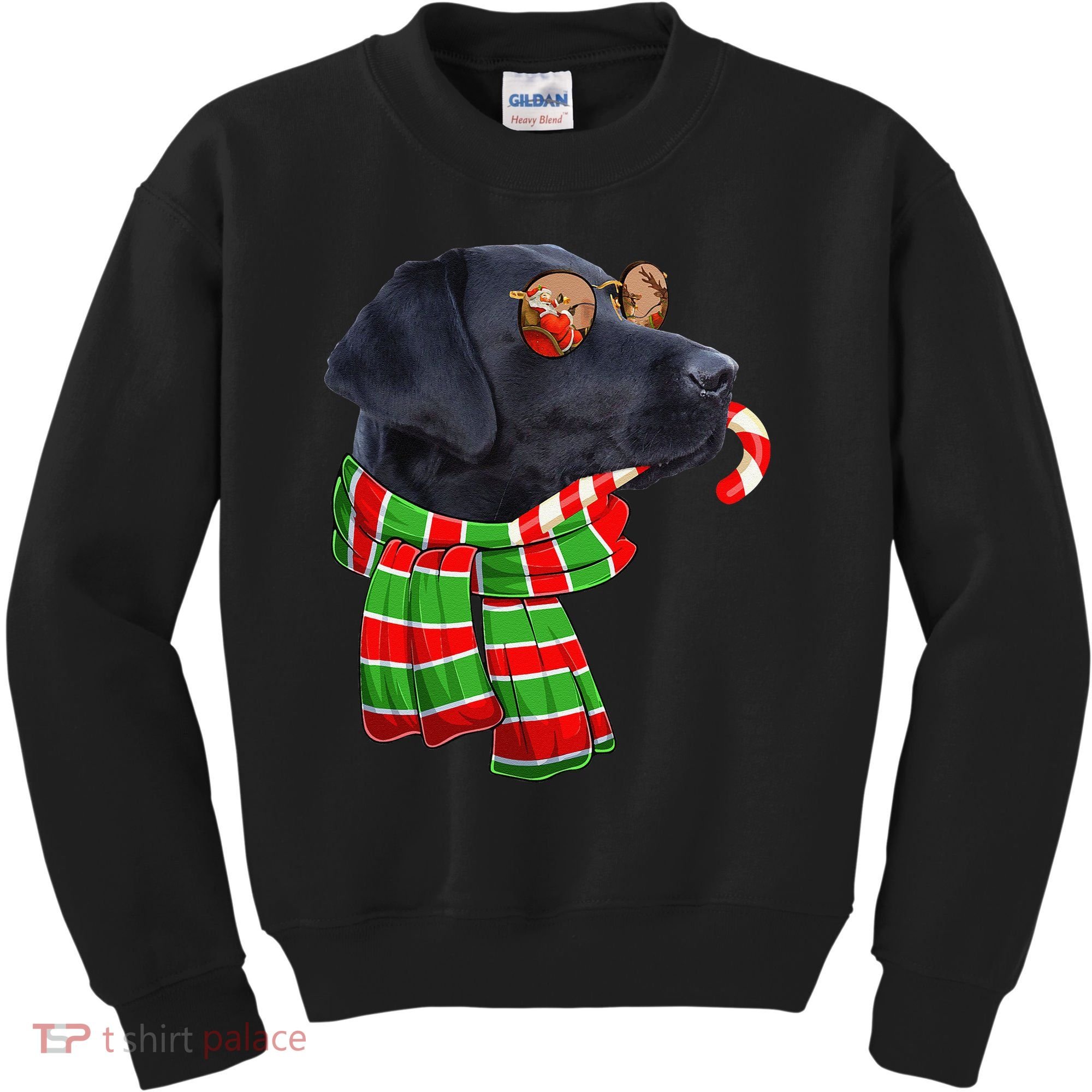 Black Lab Labrador Dog Owners Christmas Xmas Holiday Party Kids Sweatshirt