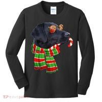 Black Lab Labrador Dog Owners Christmas Xmas Holiday Party Kids Long Sleeve Shirt thumb 0