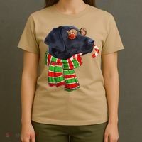 Black Lab Labrador Dog Owners Christmas Xmas Holiday Party T-Shirt thumb 4
