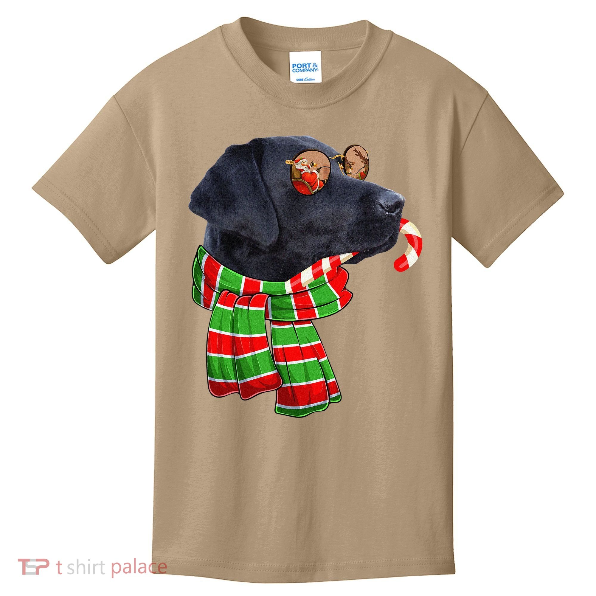 Black Lab Labrador Dog Owners Christmas Xmas Holiday Party Kids T-Shirt