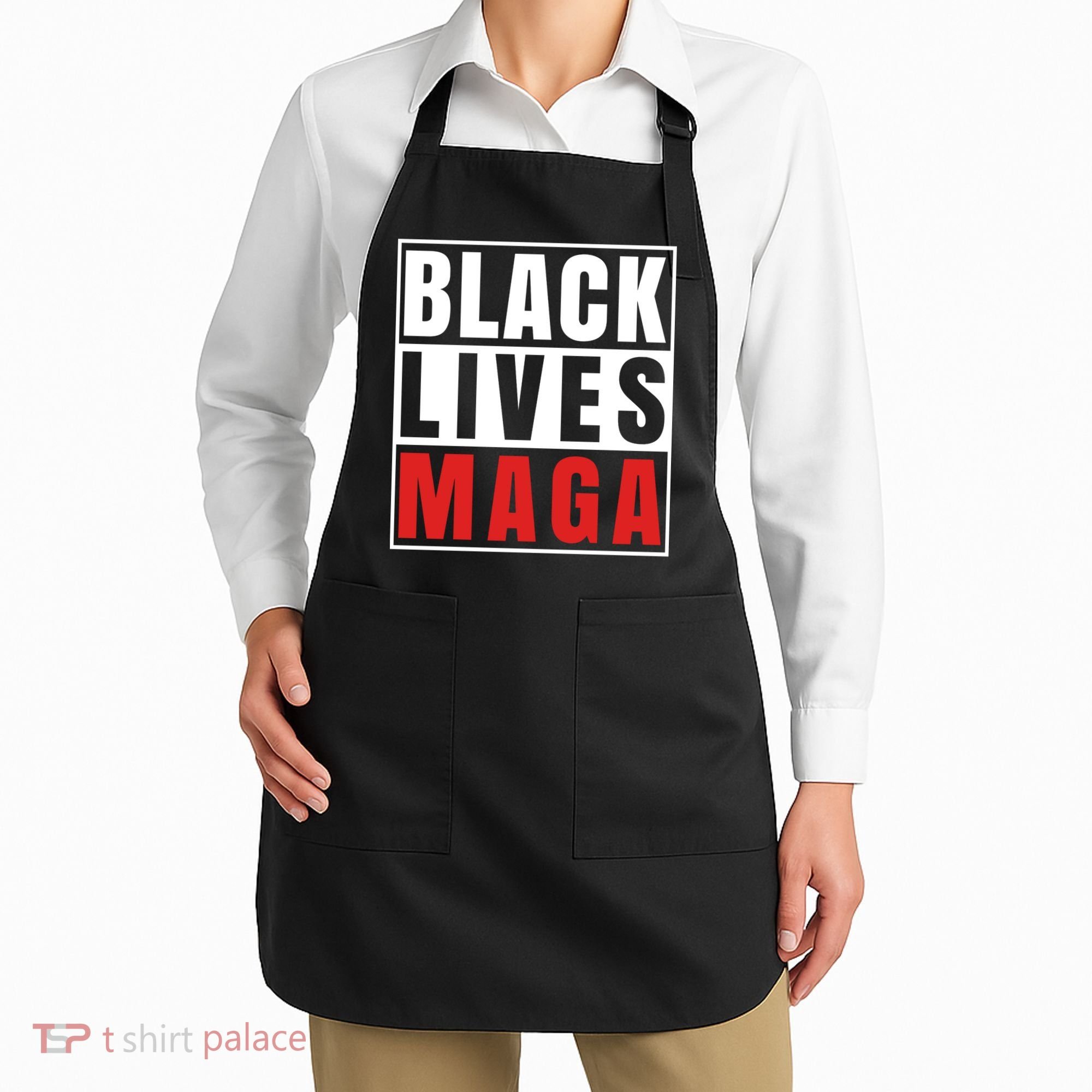 Black Lives Maga Black Conservative Republican Apron