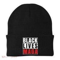 Black Lives Maga Black Conservative Republican Beanie thumb 0
