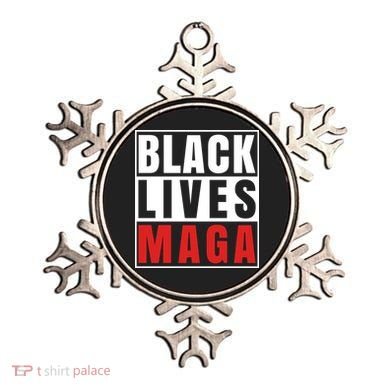 Black Lives Maga Black Conservative Republican Ornament