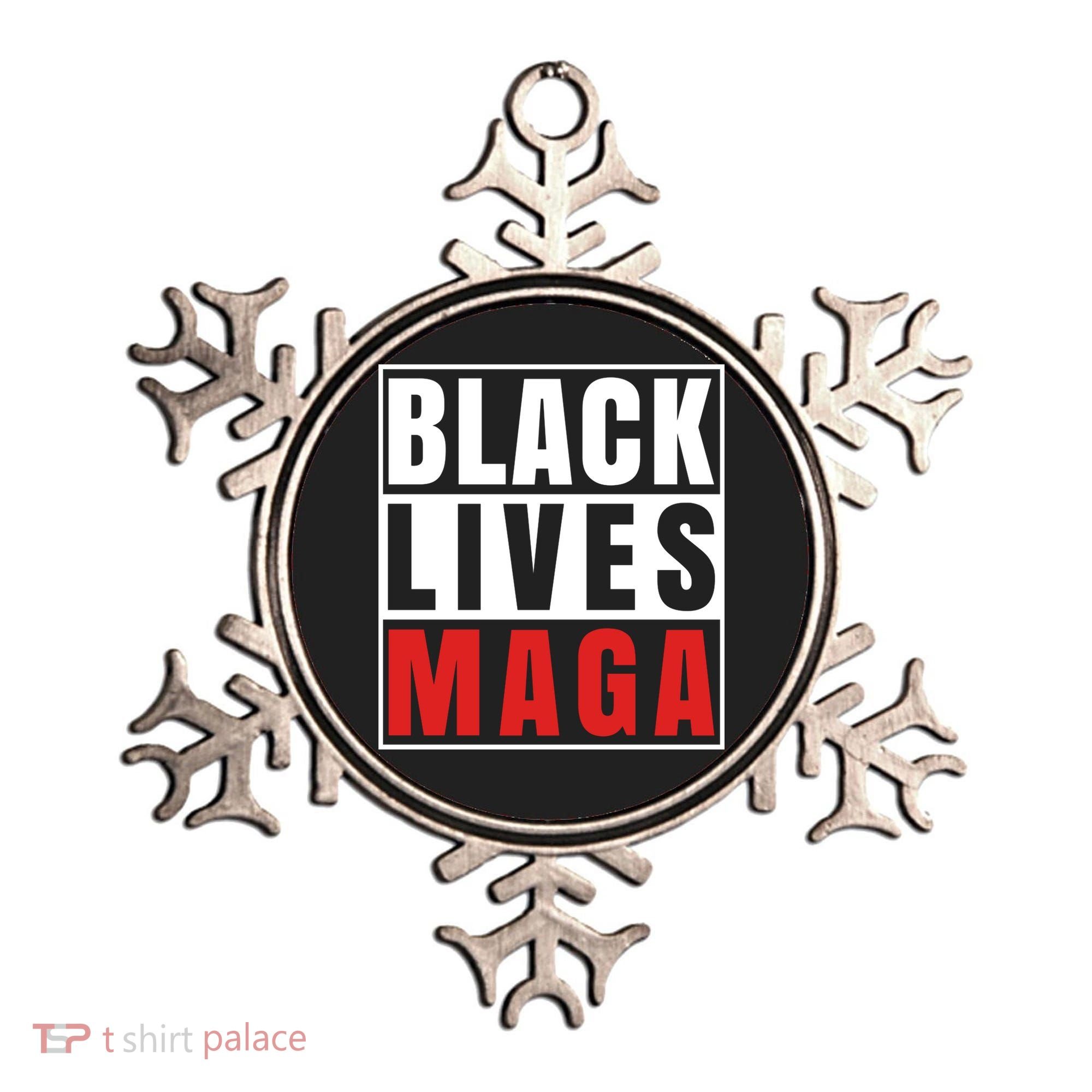 Black Lives Maga Black Conservative Republican Ornament