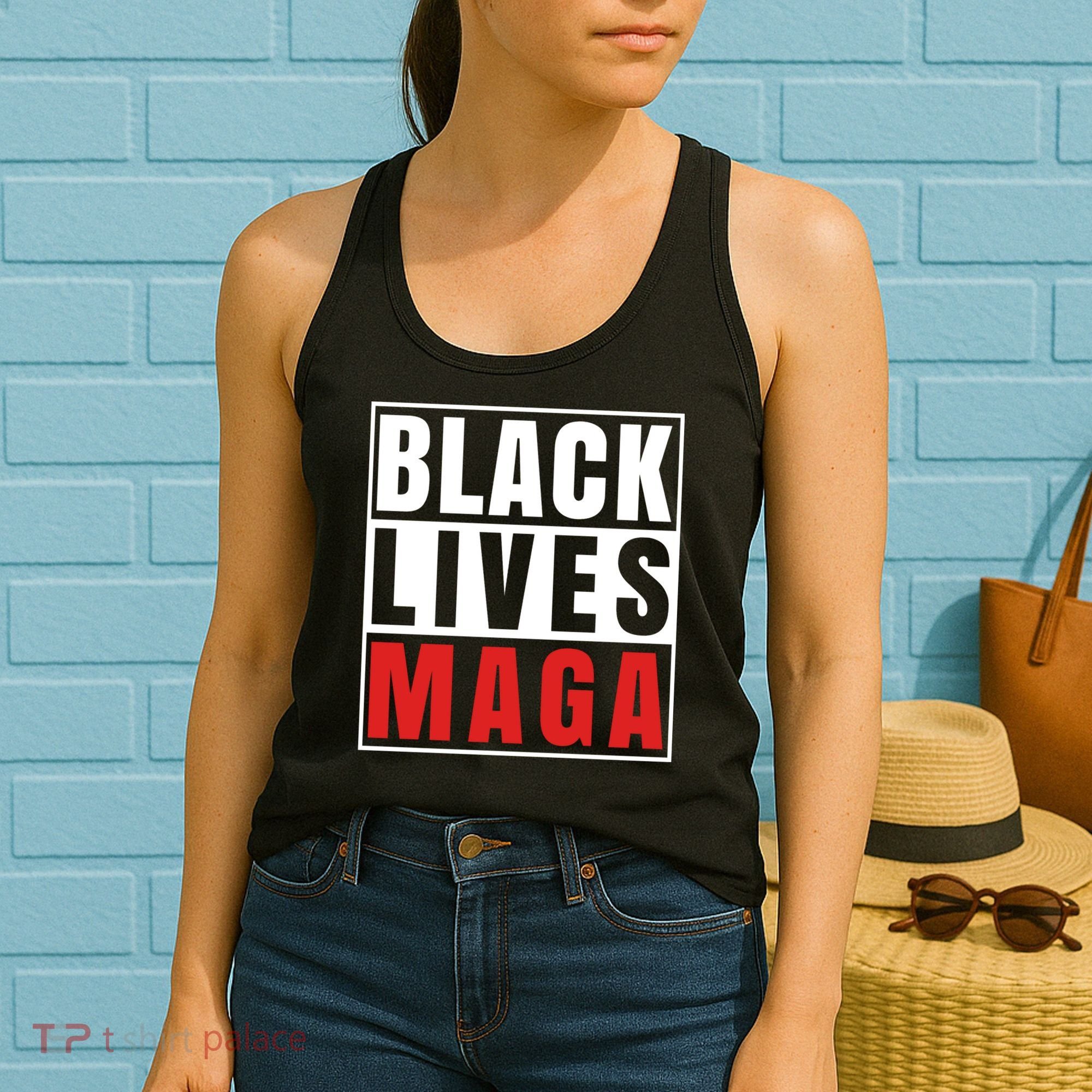 Black Lives Maga Black Conservative Republican Women's Tank Top