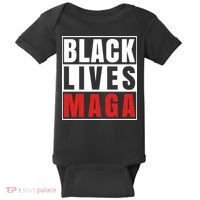 Black Lives Maga Black Conservative Republican Baby Bodysuit thumb 0