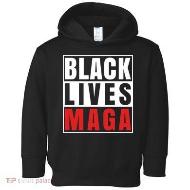 Black Lives Maga Black Conservative Republican Toddler Hoodie