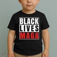Black Lives Maga Black Conservative Republican Toddler T-Shirt thumb 2