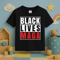 Black Lives Maga Black Conservative Republican Toddler T-Shirt thumb 3