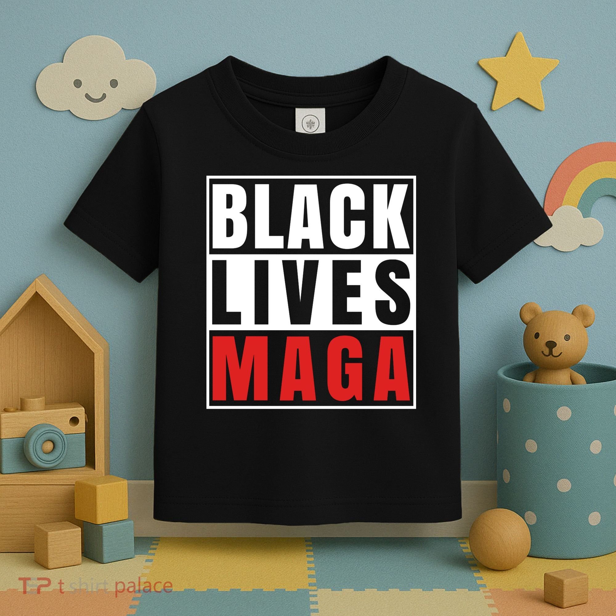 Black Lives Maga Black Conservative Republican Toddler T-Shirt