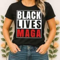 Black Lives Maga Black Conservative Republican Women's T-Shirt thumb 2