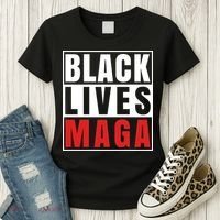 Black Lives Maga Black Conservative Republican Women's T-Shirt thumb 3