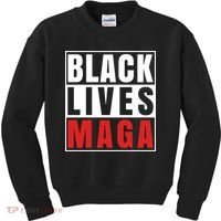 Black Lives Maga Black Conservative Republican Kids Sweatshirt thumb 0
