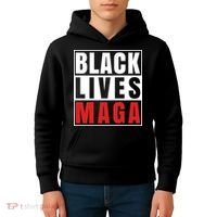 Black Lives Maga Black Conservative Republican Kids Hoodie thumb 4
