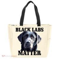 Black Labs Matter Labrador Retriever Mom Dad Dog Lover Funny Gift Tote Bag thumb 0