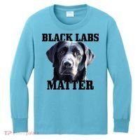 Black Labs Matter Labrador Retriever Mom Dad Dog Lover Funny Gift Kids Long Sleeve Shirt thumb 0