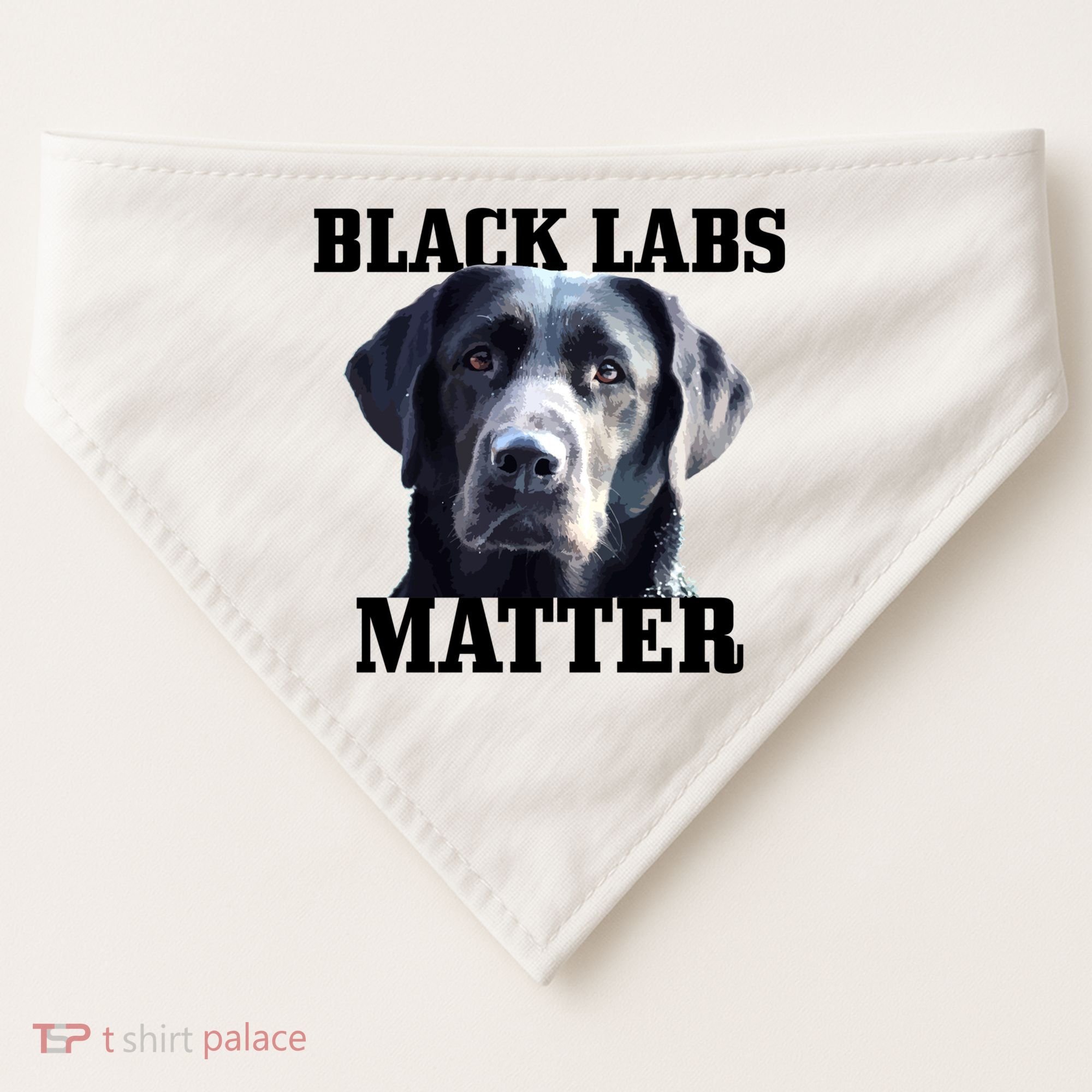 Black Labs Matter Labrador Retriever Mom Dad Dog Lover Funny Gift USA-Made Doggie Bandana