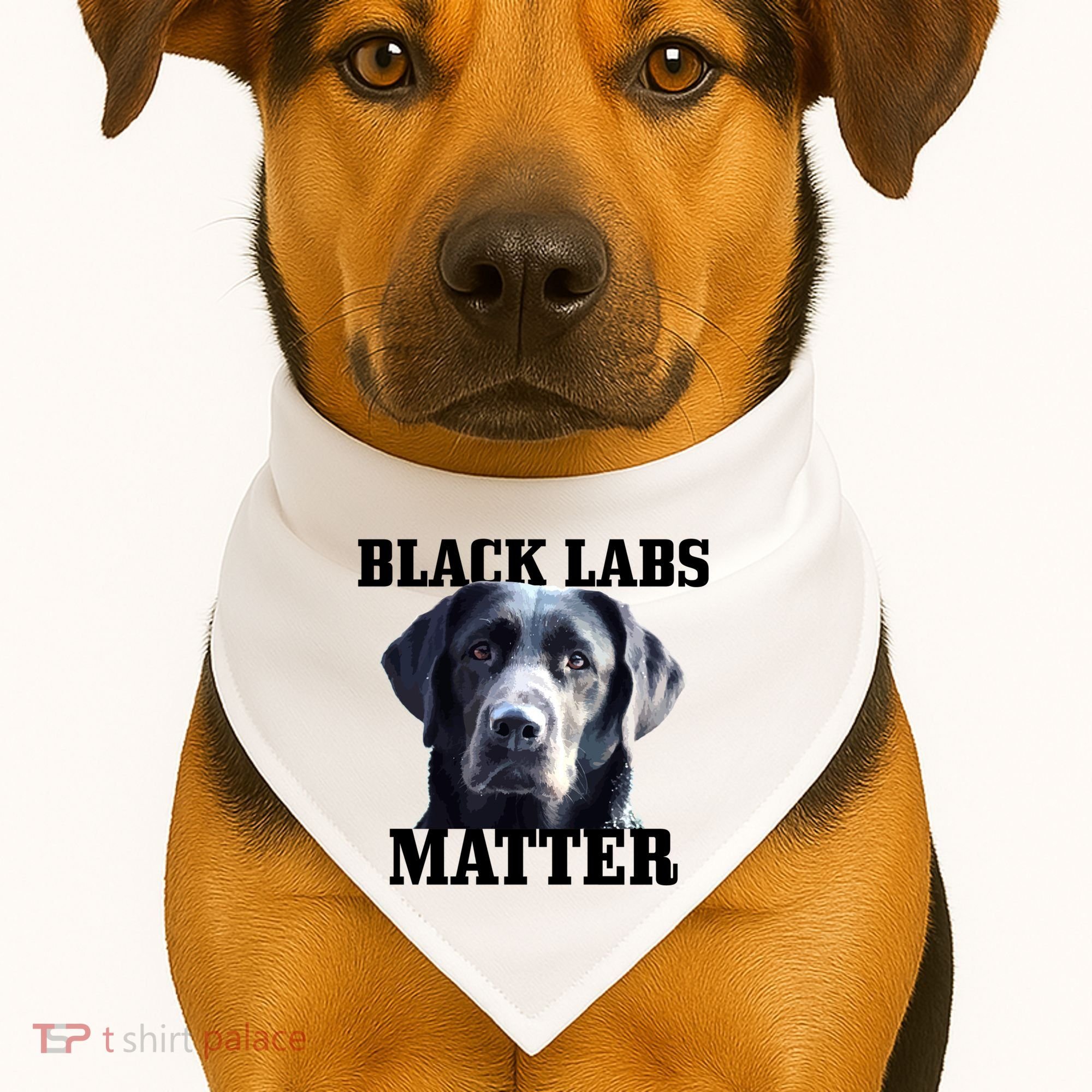 Black Labs Matter Labrador Retriever Mom Dad Dog Lover Funny Gift USA-Made Doggie Bandana