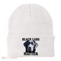 Black Labs Matter Labrador Retriever Mom Dad Dog Lover Funny Gift Beanie thumb 0