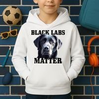 Black Labs Matter Labrador Retriever Mom Dad Dog Lover Funny Gift Kids Hoodie thumb 2