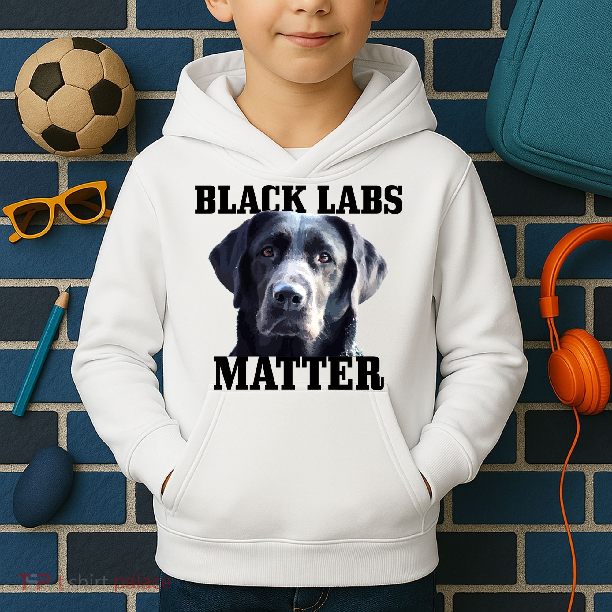 Black Labs Matter Labrador Retriever Mom Dad Dog Lover Funny Gift Kids Hoodie