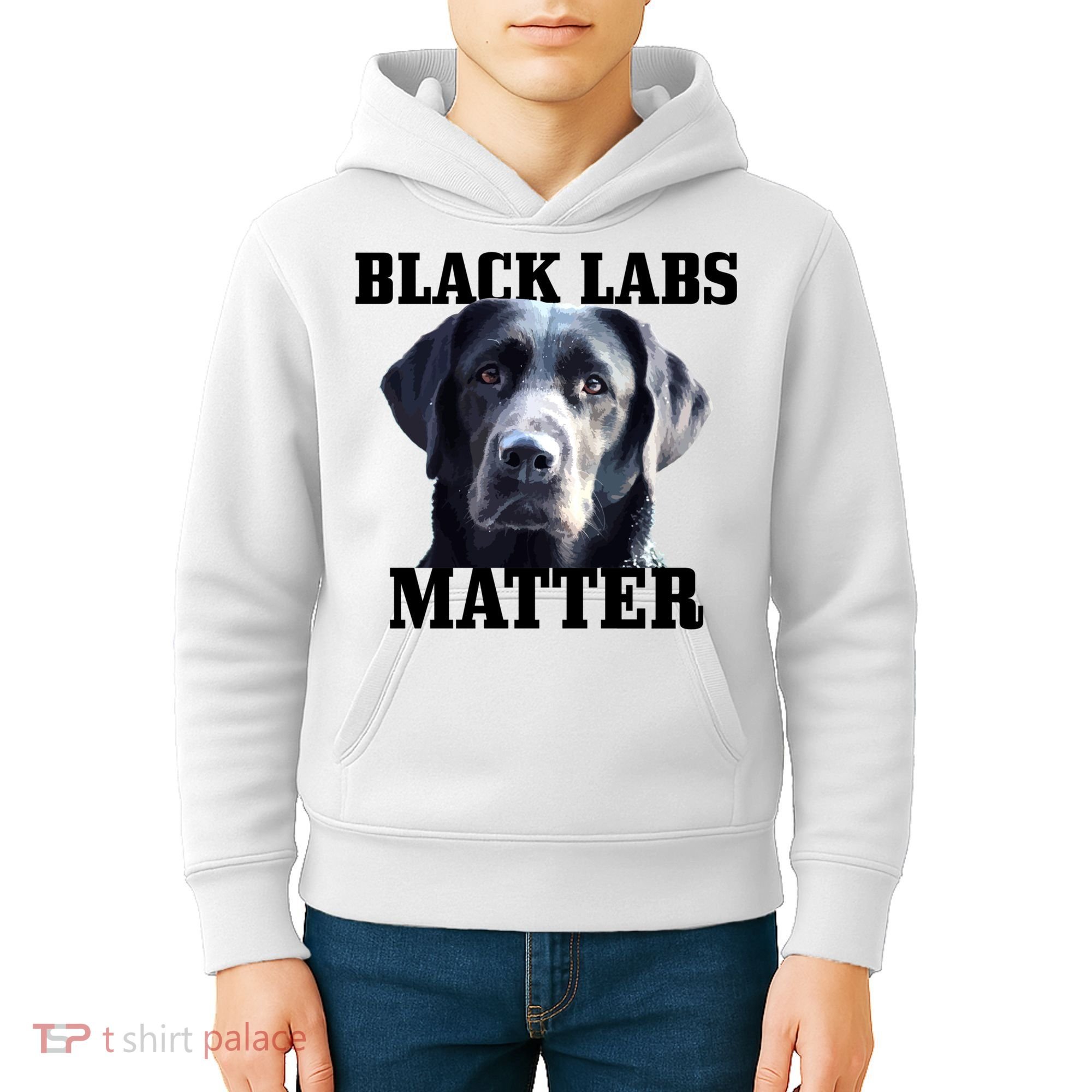 Black Labs Matter Labrador Retriever Mom Dad Dog Lover Funny Gift Kids Hoodie