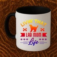 Black Lab Mom Livin That Life Labrador Retriever Great Gift Coffee Mug thumb 2