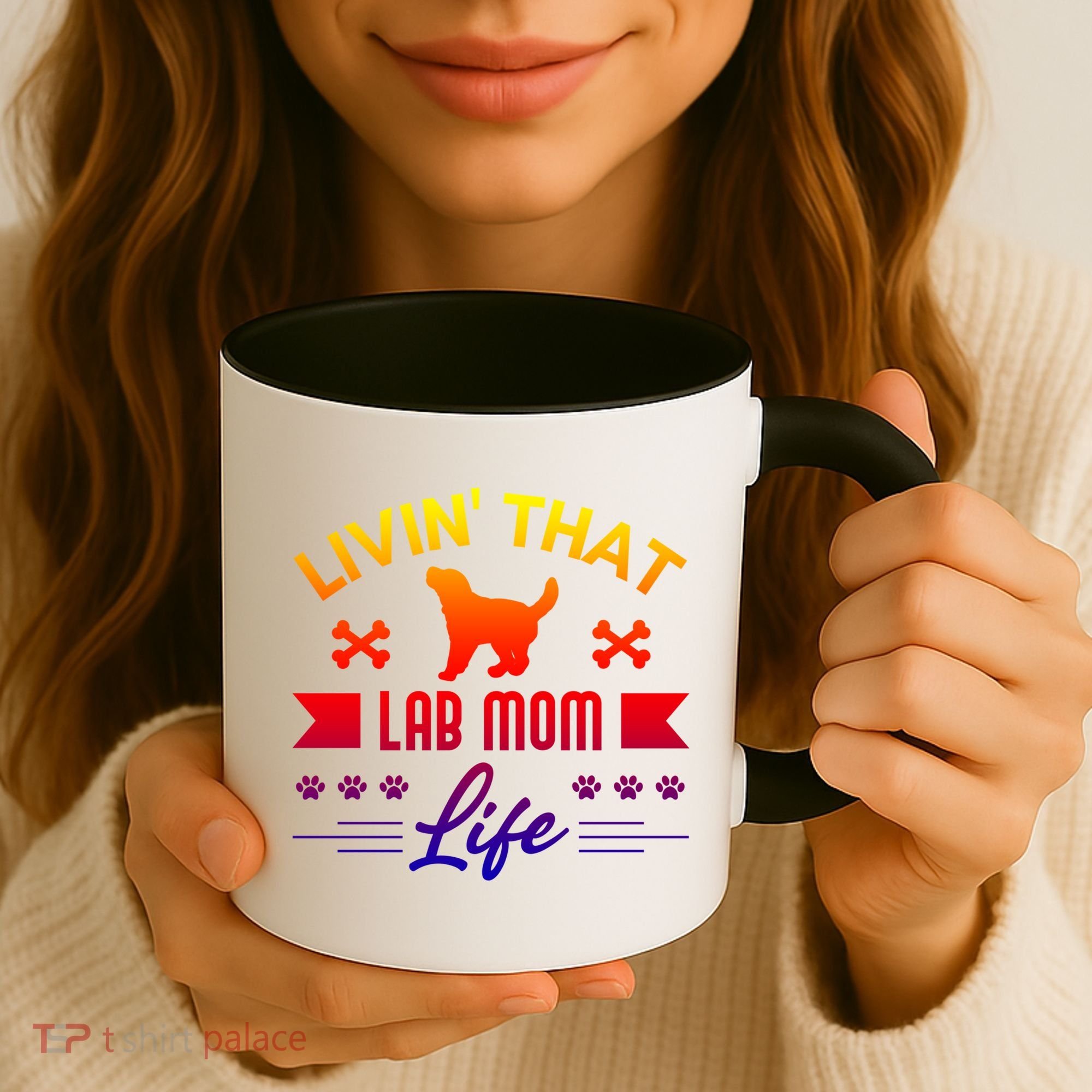 Black Lab Mom Livin That Life Labrador Retriever Great Gift Coffee Mug