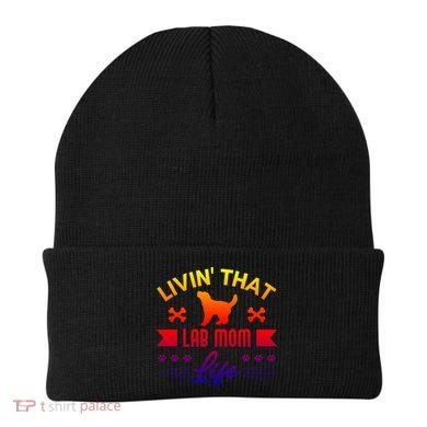 Black Lab Mom Livin That Life Labrador Retriever Great Gift Beanie