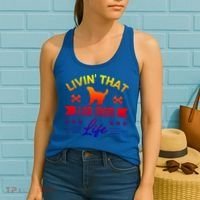 Black Lab Mom Livin That Life Labrador Retriever Great Gift Women's Tank Top thumb 2
